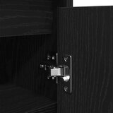 vidaXL Omarica za čevlje črni hrast 29,5x34x76 cm inženirski les | Shoptok.si