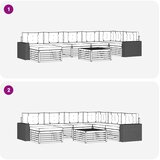 Set vanjskih sofa 8 kom. Prirodna i svjetlosiva | shoptok.hr