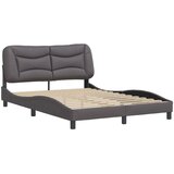 vidaXL Posteljni okvir z vzglavjem siva 120x200 cm umetno usnje | Shoptok.si