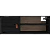  Zidni ormarići 2 kom crni 80 x 30 x 30 cm od masivne borovine | shoptok.hr