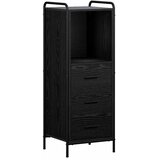  Set ormarića za kupaonicu 4 kom. Crni hrast 40 x 36 x 200 5 cm - Crni hrast Ormar ispod sudopera (3 vrata) + viseći ormar + kupa | shoptok.hr