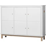 trodelna komoda multi white/oak