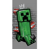 Jerry Fabrics Zeleni/sivi pamučan dječji ručnik 70x140 cm Minecraft "Metro Art Creeper" – | shoptok.hr