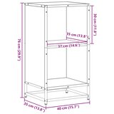  Ormar za knjige sivi sonoma 40x35x76 cm konstruirano drvo | shoptok.hr