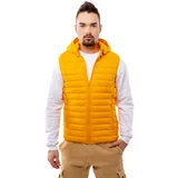 Glano Men's quilted vest - yellow