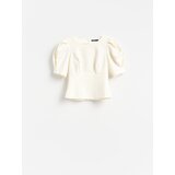 Reserved Bluza puf-rukava - krem | shoptok.hr