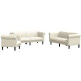  3-dijelni set sofa krem baršunasti | shoptok.hr