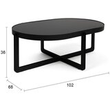 Zuiver Črna klubska mizica 68x102 cm Centre – | Shoptok.si