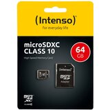  (Intenso) Micro SD Kartica 64GB Class 10 sa adapterom - SDXCmicro+ad-64GB/Class10 | Eponuda.com