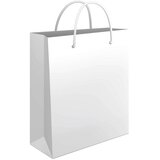 VREĆICE UKRASNE 24X39X9CM SJAJNA PLASTIFIKACIJA FORNAX BIJELE | shoptok.hr