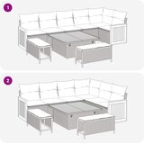  Sjedeća garnitura za vrt 9 kom. 9-Broj sjedala Crna 100 x 100 x 71 cm | shoptok.hr