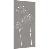  Vrtni zidni ukras 105 x 55 cm čelik COR-TEN s cvjetnim uzorkom | Eponuda.com