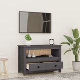 TV ormarić sivi 79 x 35 x 52 cm od masivne borovine | shoptok.hr