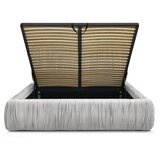 Bobochic Paris Sivi tapecirani bračni krevet s prostorom za odlaganje s podnicom 160x200 cm Blair – | shoptok.hr