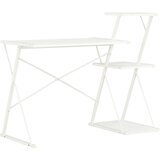 Maison Chic Pisalna miza - pisarniška miza - Računalniška miza s polico bela 116x50x93 cm, (21785281) | Shoptok.si
