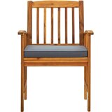  Vrtni jedilni stoli 8 kosov z blazinami trden akacijev les, (20660783) | Shoptok.si