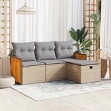  4-dijelni set vrtnih sofa s jastucima bež od poliratana | shoptok.hr