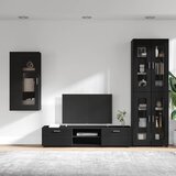  Set TV komoda FLORIN 3 kom. Crna Konstruirano drvo | shoptok.hr