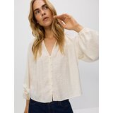 Reserved Košulja s vezom - krem | shoptok.hr