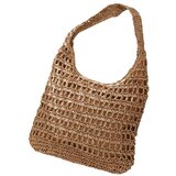 INF Velika slamnata torba za na plažo v francoskem stilu Khaki, (21684511) | Shoptok.si