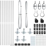  Stupovi ograde s osnovnim pločama 7 kom Ø32mm 88.5cm Galvanizirani čelik | shoptok.hr