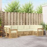  Set vanjskih sofa 6 pcs Bijela i Krem 304 x 128,5 x 73 cm | shoptok.hr