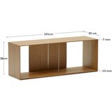 Kave Home Modularni sustav polica u dekoru hrasta u prirodnoj boji 101x38 cm Litto – | shoptok.hr