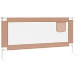  Sigurnosna ograda za dječji krevet smeđe-siva 190x25 cm tkanina | shoptok.hr