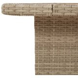  Vrtni stol bež 90x55x71 cm od poliratana i bagremovog drva | shoptok.hr