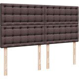 vidaXL Box spring postelja z vzmetnico temno rjav 200x200 cm blago, (21310961) | Shoptok.si