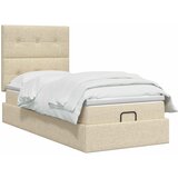  Krevet od pjene s madracem i LED-om Krem 100 x 200 cm Tkanina | shoptok.hr
