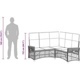  Vrtni set sofe za opuštanje Crna 164 x 164 x 112 cm poliratan | shoptok.hr