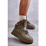 Boto Women's Warm High Sport Shoes Green Lexa | Shoptok.si