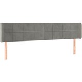Maison Chic vzglavna omarica - nočna omarica - posteljna omarica z ušesi svetlo sivo 183x16x78/88 cm žamet, (21712516) Cene