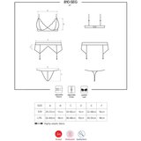 Obsessive 810-SEG-1 - komplet donjeg rublja od čipke (crni) | shoptok.hr