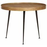  klubska mizica, inženirski les, zlata/črna, 2 kos | Shoptok.si
