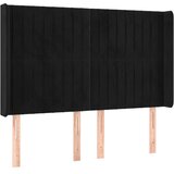  LED uzglavlje crno 147x16x118/128 cm baršunasto | shoptok.hr
