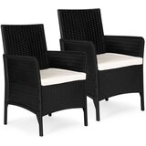 Multi Garden set od 2 vrtne fotelje s jastucima za balkon, terasu i vrt, crne boje Cijene