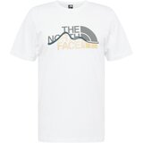 The North Face Majica 'MOUNTAIN LINE' bež / temno zelena / bela | Shoptok.si
