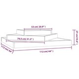  Sadilica bijela 112x112x27 cm od masivne borovine | shoptok.hr