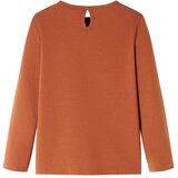  Dječja majica s dugim rukavima boja konjaka 128 | shoptok.hr