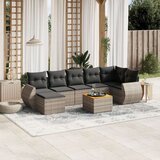 vidaXL 8-dijelni set vrtnih sofa od poliratana s jastucima sivi | shoptok.hr