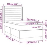  box spring s madracem LED crni 100x200 cm od tkanine | shoptok.hr