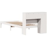  Krevet s regalom za knjige bez madraca bijeli 75x190cm borovina | shoptok.hr