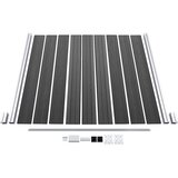  Set panela za ogradu WPC 1138 x (105 - 186) cm crni | shoptok.hr
