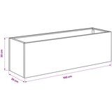  Vrtna saksija Srebrna 100 x 30 x 30 cm Pocinčani čelik | shoptok.hr