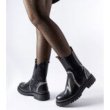 Gemre Black ankle boots embellished with rhinestones Anastasio | Shoptok.si