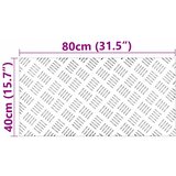  Stepenica Pravokutni 2 pcs Srebrno 80 x 40 cm Aluminij | shoptok.hr