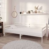  Dnevna postelja z vzmetnico 90x200 cm bela trdna borovina, (20645994) | Shoptok.si