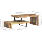  2-dijelni set stolića za kavu od masivnog obnovljenog drva | shoptok.hr